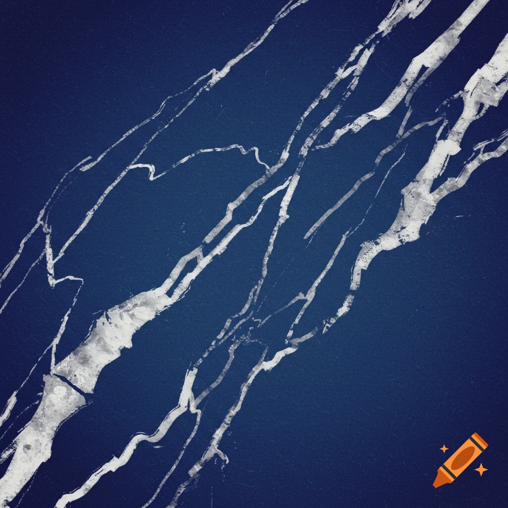 Abstract dark blue background with white marble veins