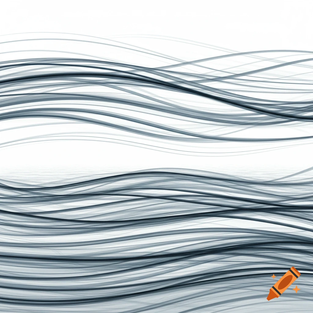 Abstract wavy lines on a white background