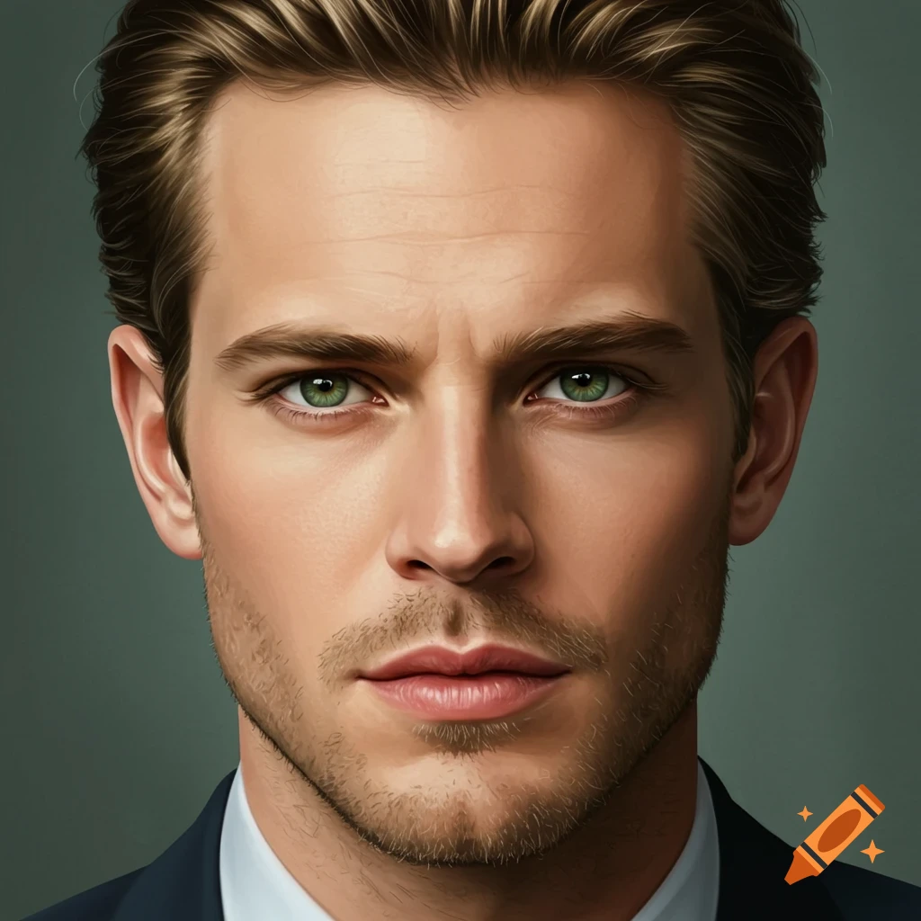 Portrait of a man in a suit.