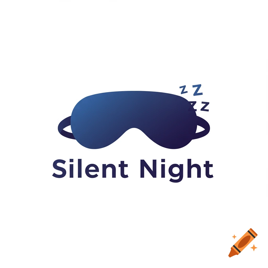 Logo of a blue sleep mask with ZZZ symbols and the text Silent Night.