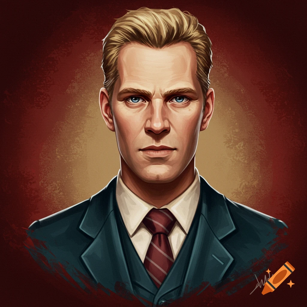 Portrait of a man in a suit.