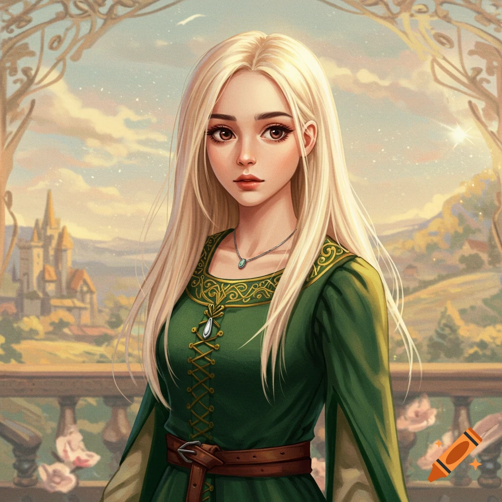 Medieval Lady Wing Long Blonde Medieval Lady Wing Long Blonde