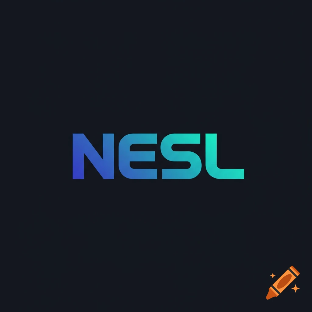 Modern logo with the text NESL in a blue to teal gradient
