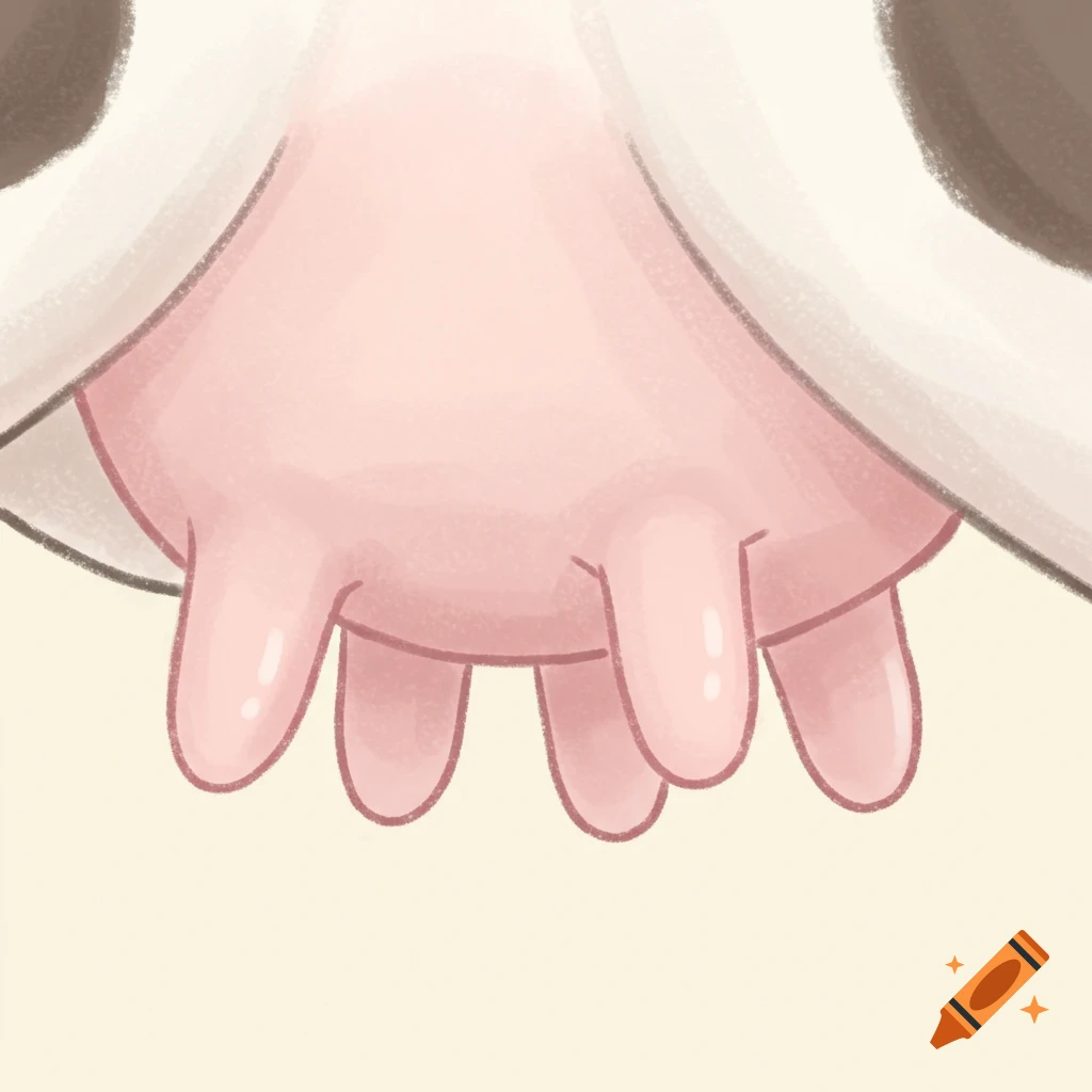 Close-up illustration of a cow udder