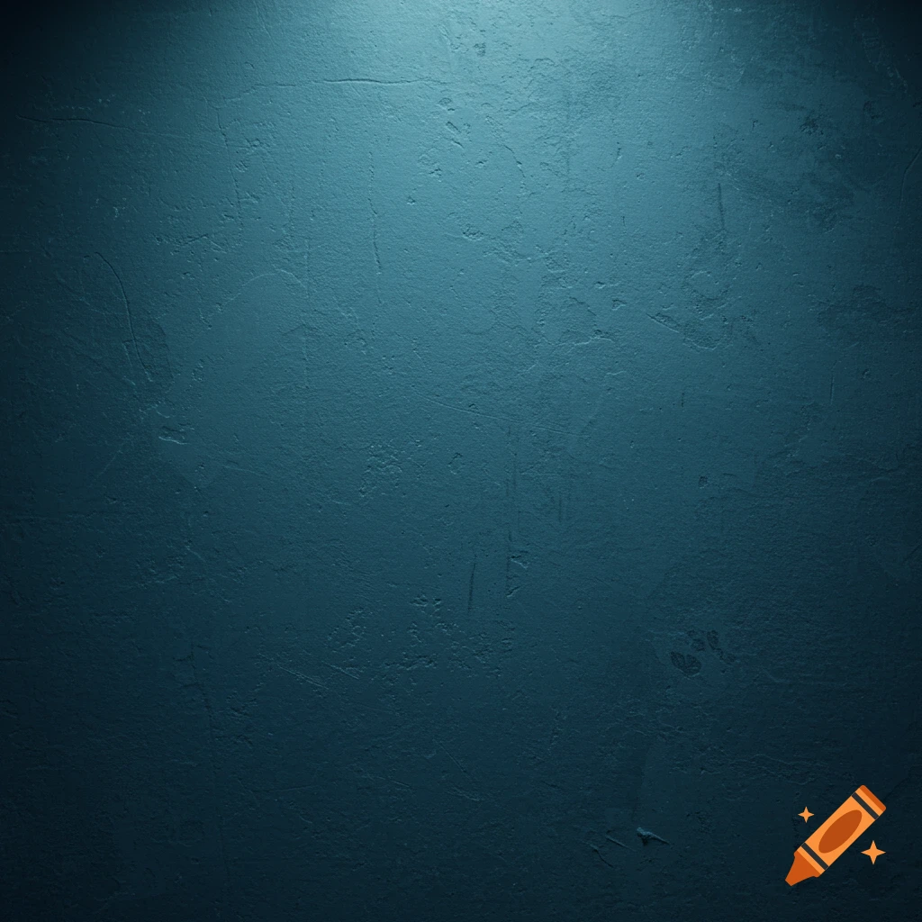 Dark blue-green textured wall with spotlight.