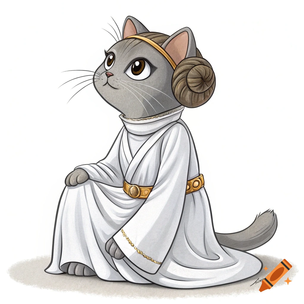 cat dressed as princess leia Princess Cat