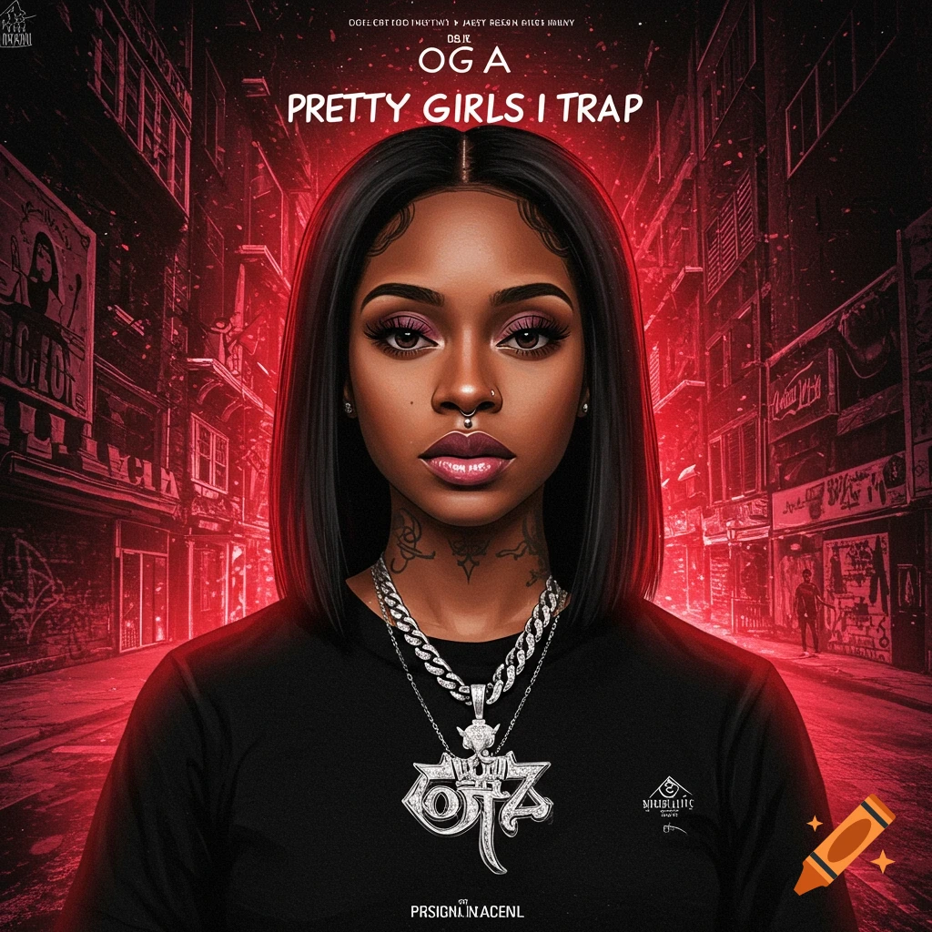 Album cover featuring a woman with tattoos and piercings in an urban setting with red lighting.