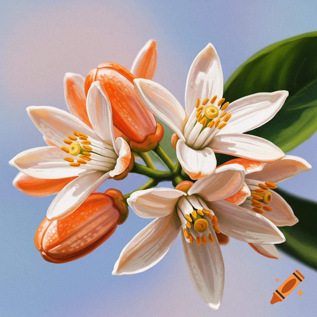 A picture of orange blossoms.