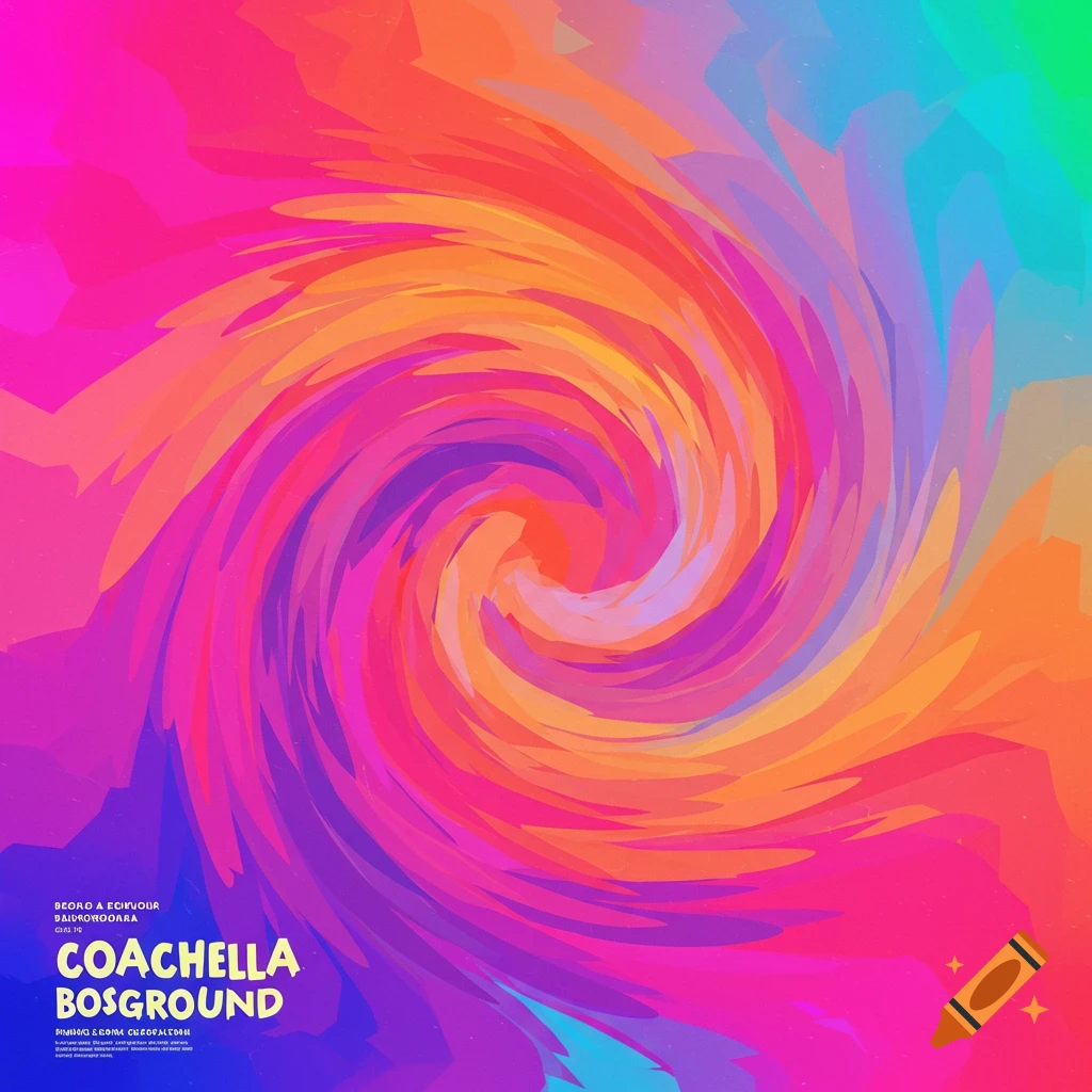 A vibrant abstract image featuring a colorful swirl.