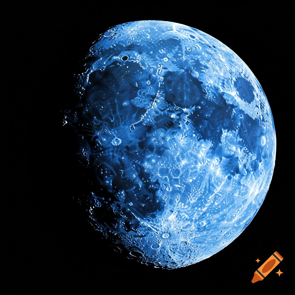 A blue moon in space.