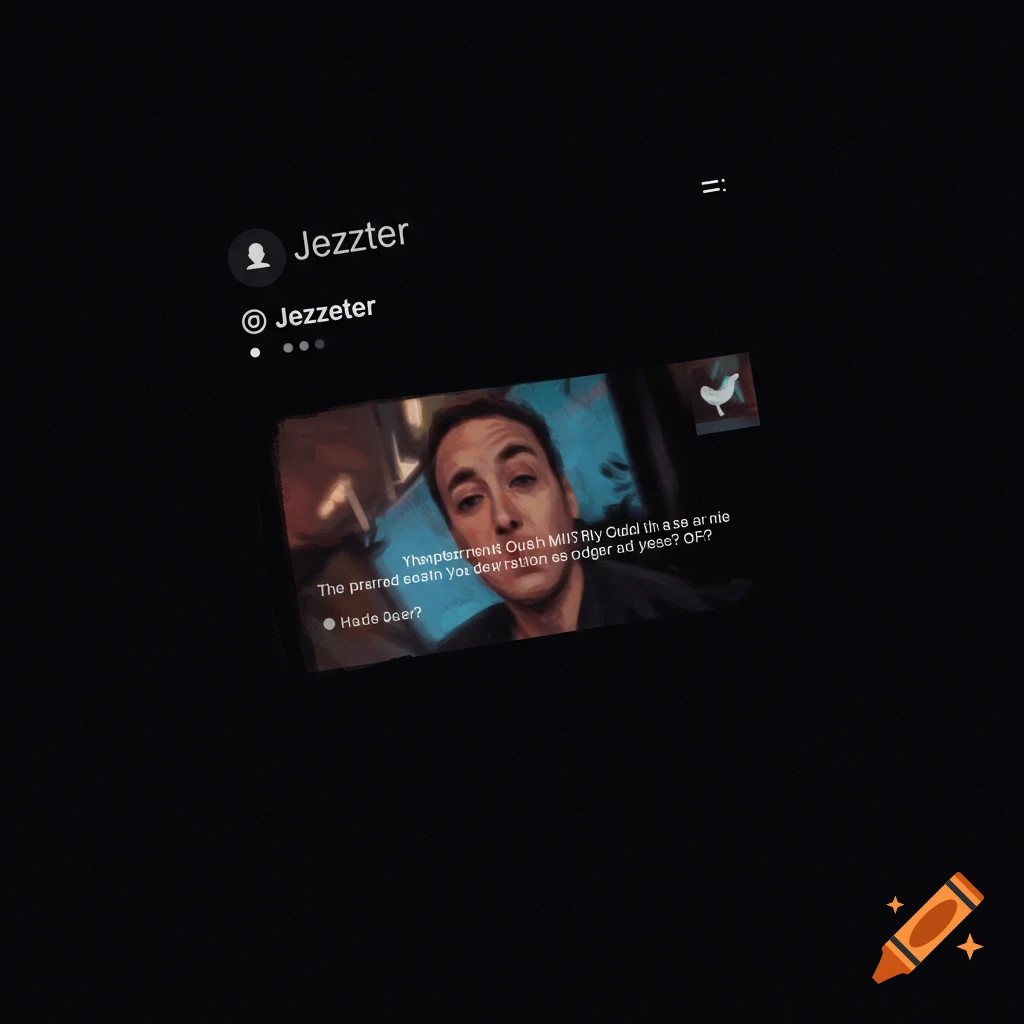 A phone screen showing a tweet from user Jezzter in dark mode.