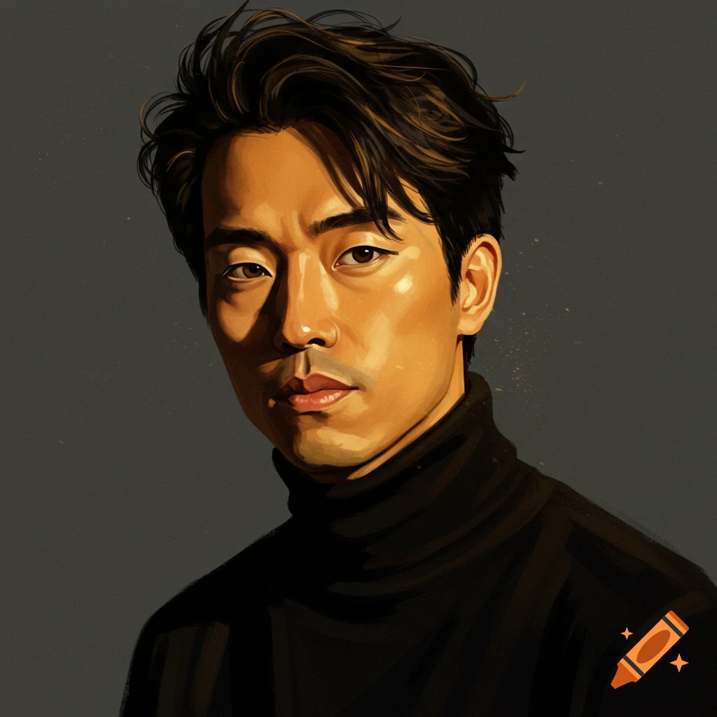 Portrait of a man in a black turtleneck