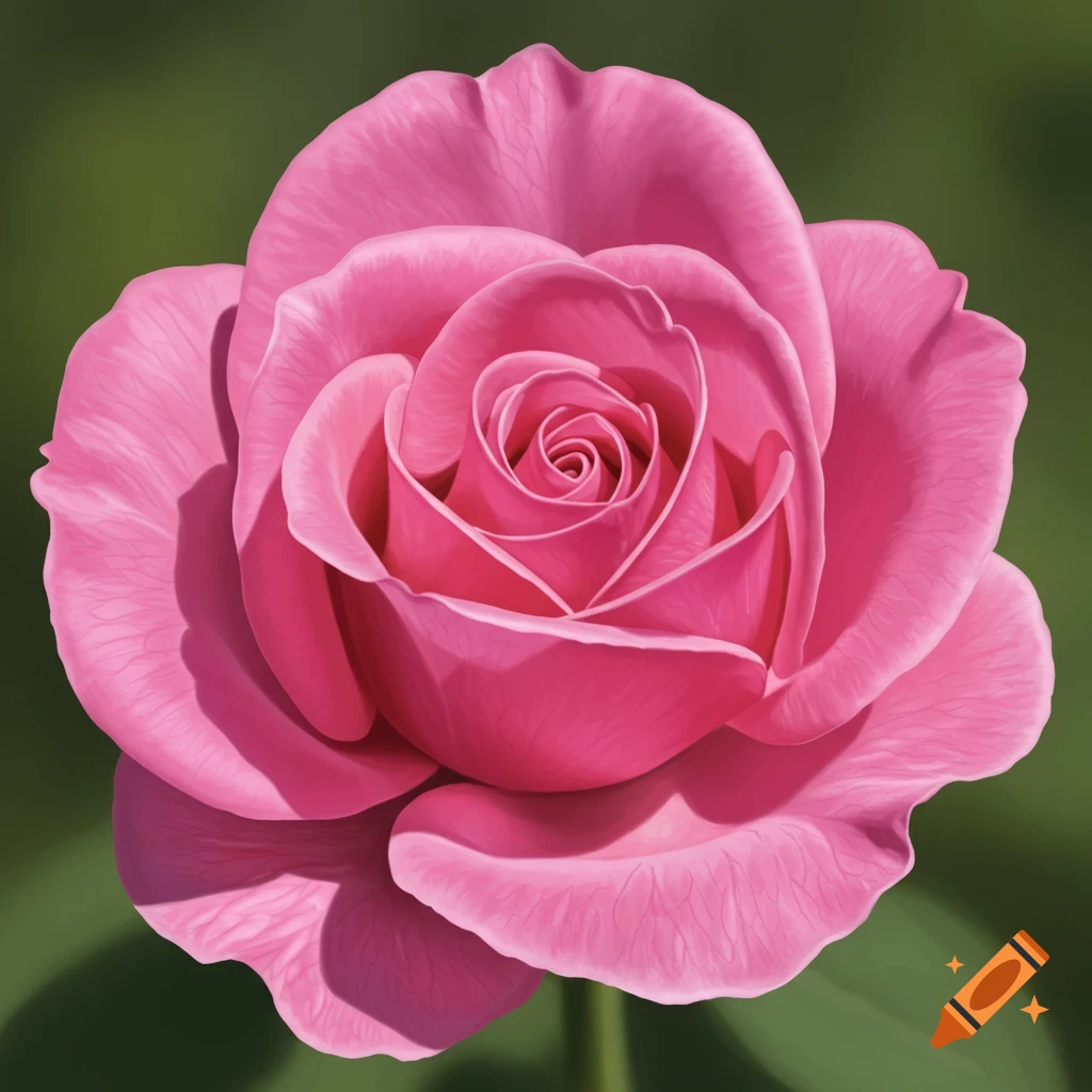 A close-up of a vibrant pink rose.