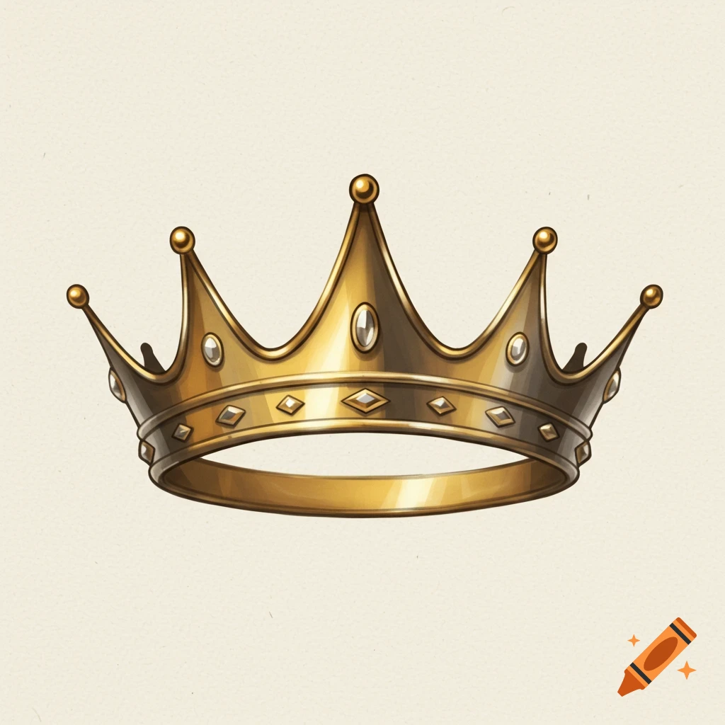A golden crown against a light background.