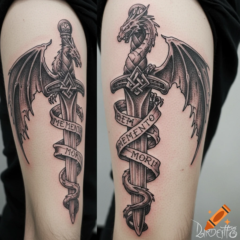 Celtic Sword and Dragon Tattoo Meaning