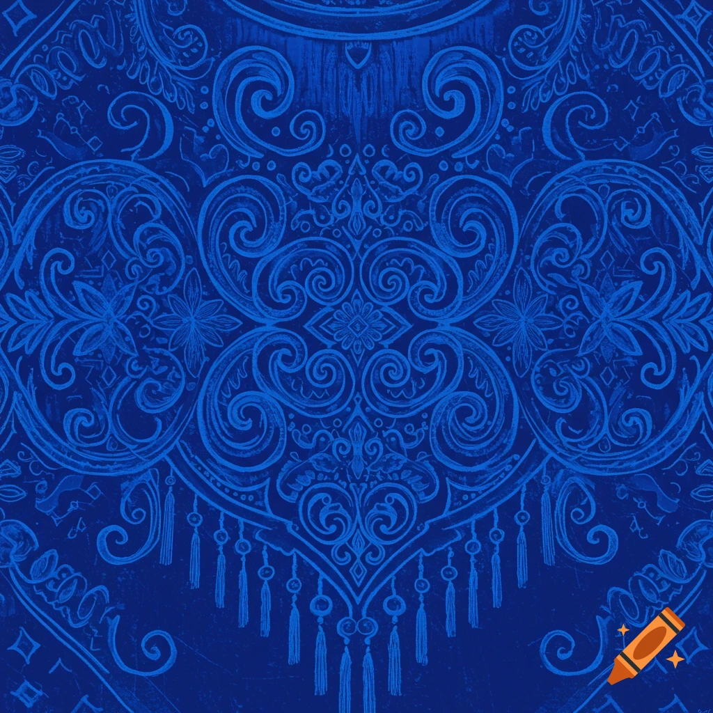 Blue Hmong embroidery pattern