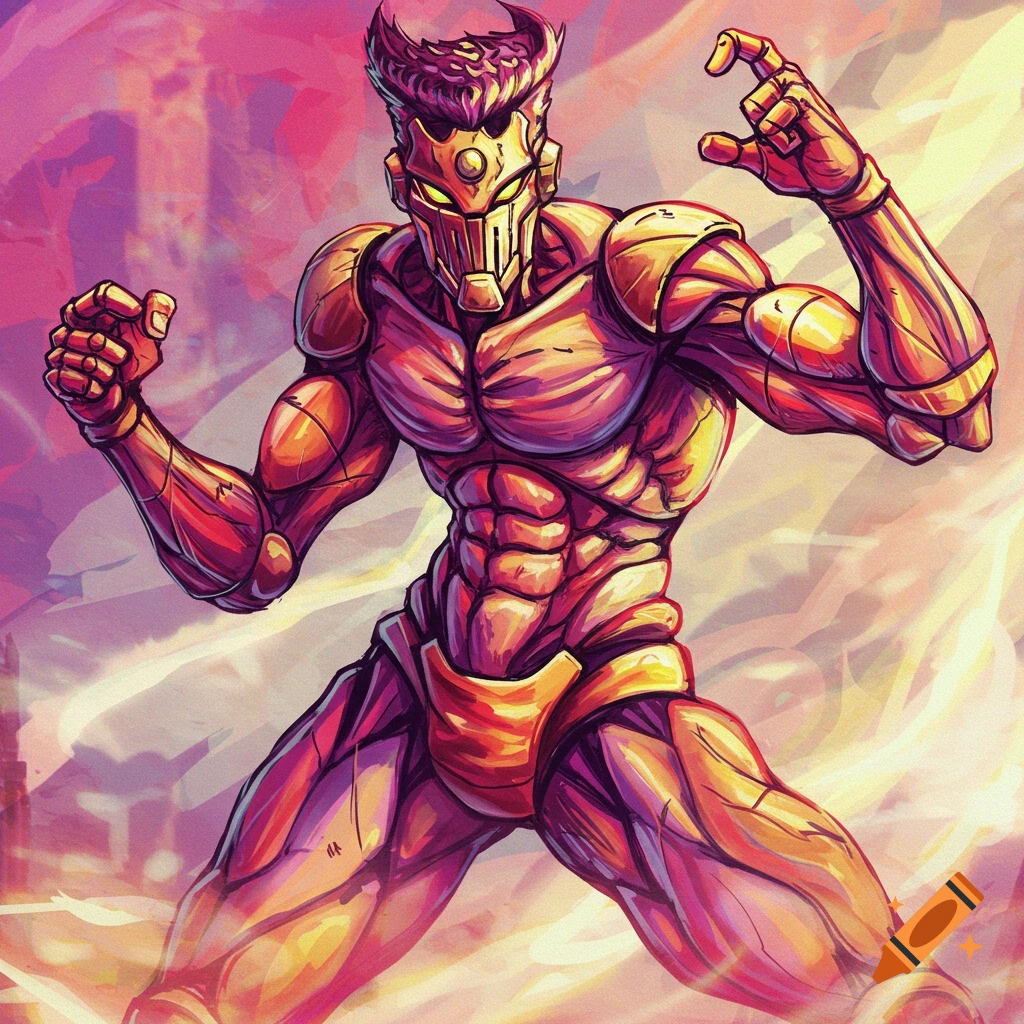 JoJo's Bizarre Adventure character Tusk Act 4 posing aggressively