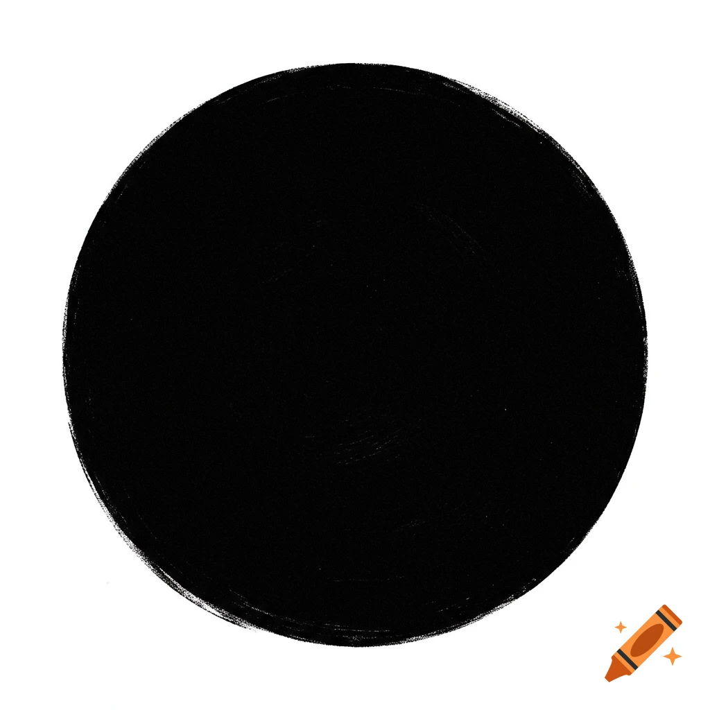 A black circle.