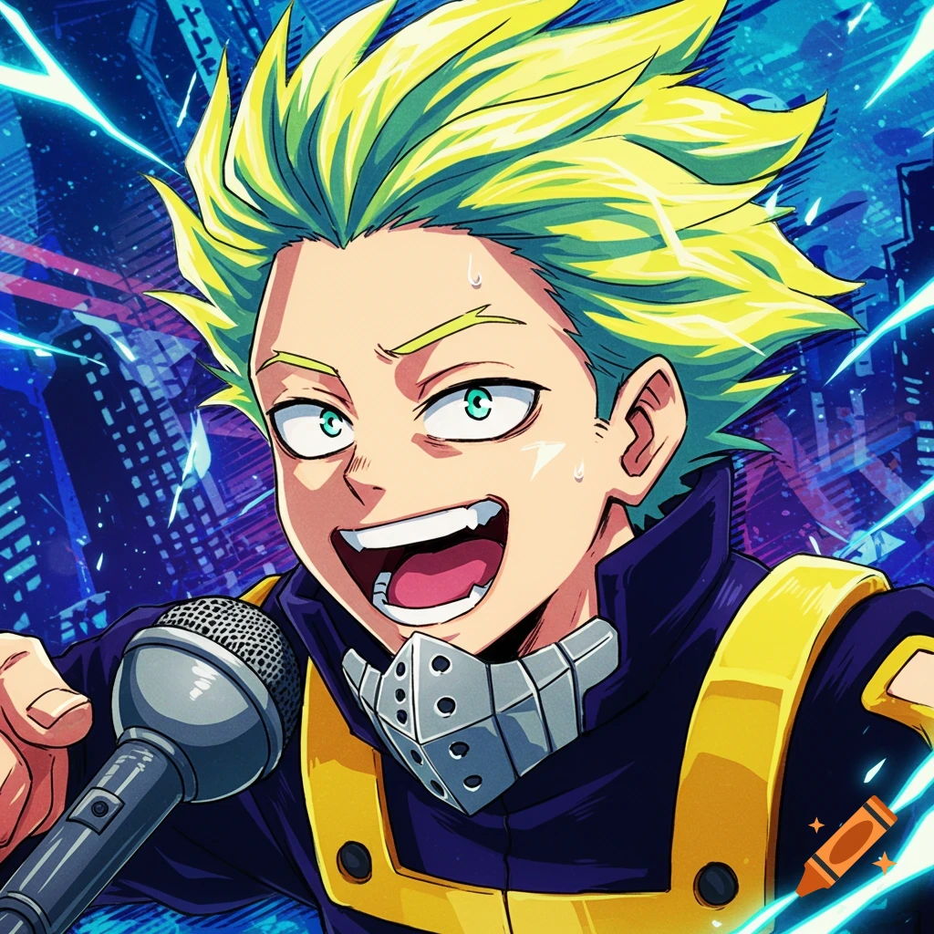 Hizashi Yamada singing into a microphone