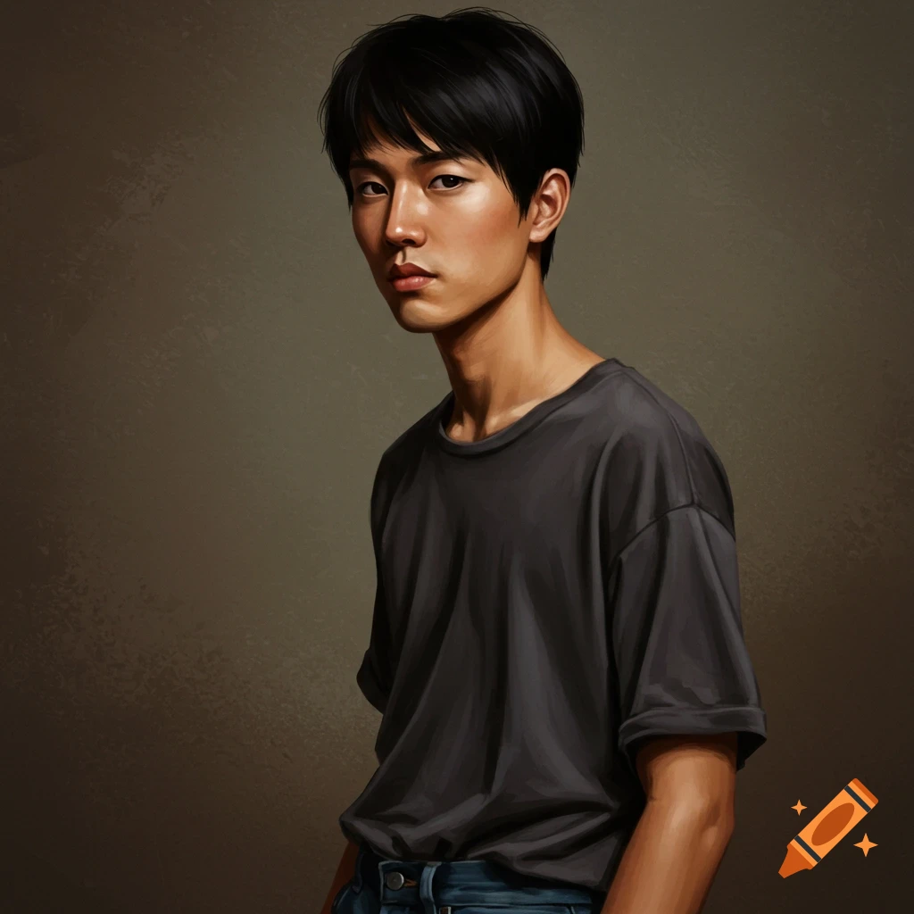 Portrait of Ethereally Beautiful Young Man, Stoic Expression Portrait of Ethereally Beautiful Young Man, Stoic Expression