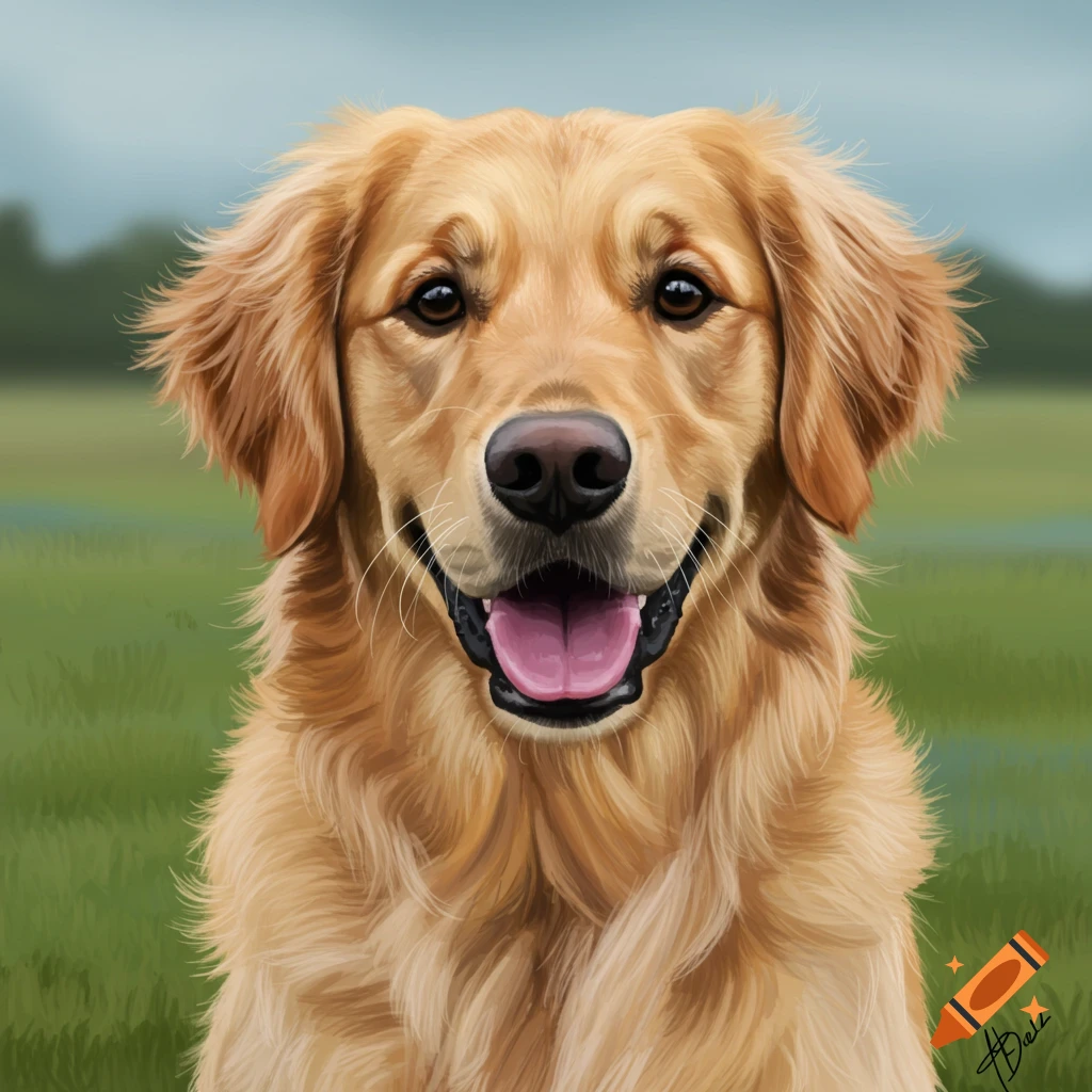 Close-up of a Golden Retriever dog