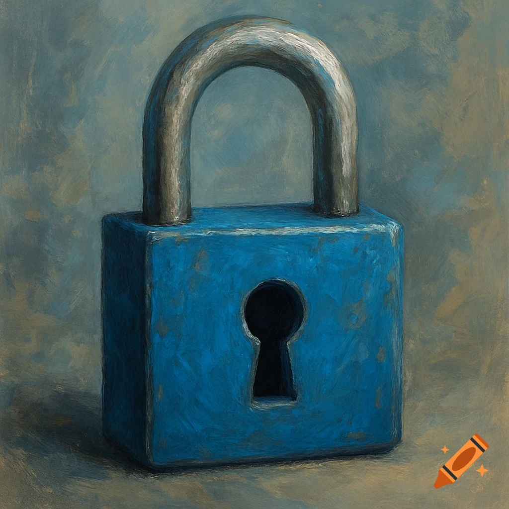 A blue lock