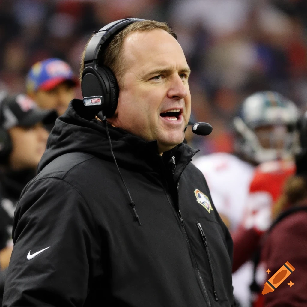 Man wearing a headset and black jacket on a sports field