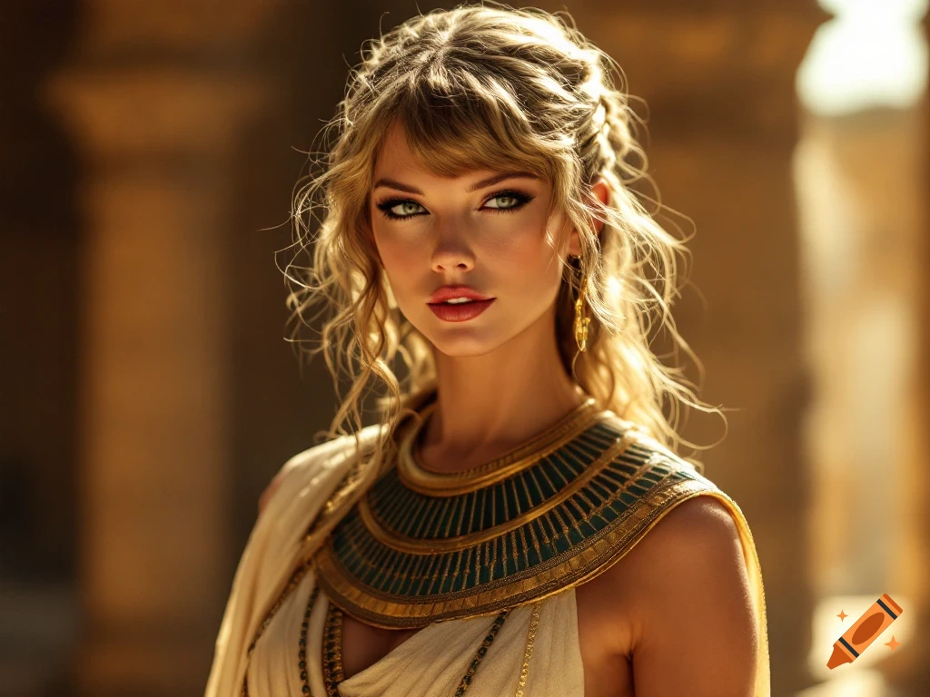 Portrait of a woman in an Egyptian outfit