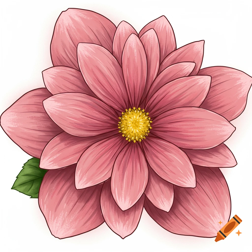 A pink flower