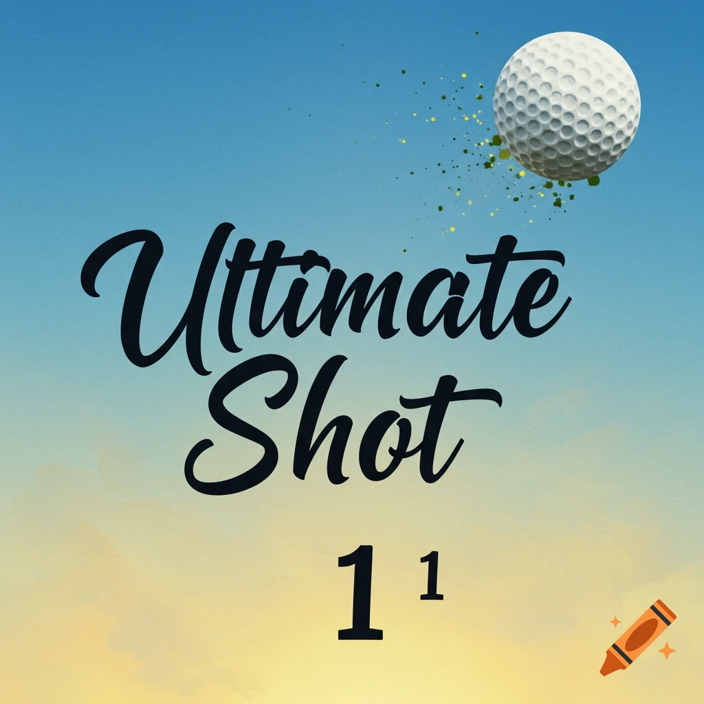 A golf ball in the sky with "Ultimate Shot 1 1" text