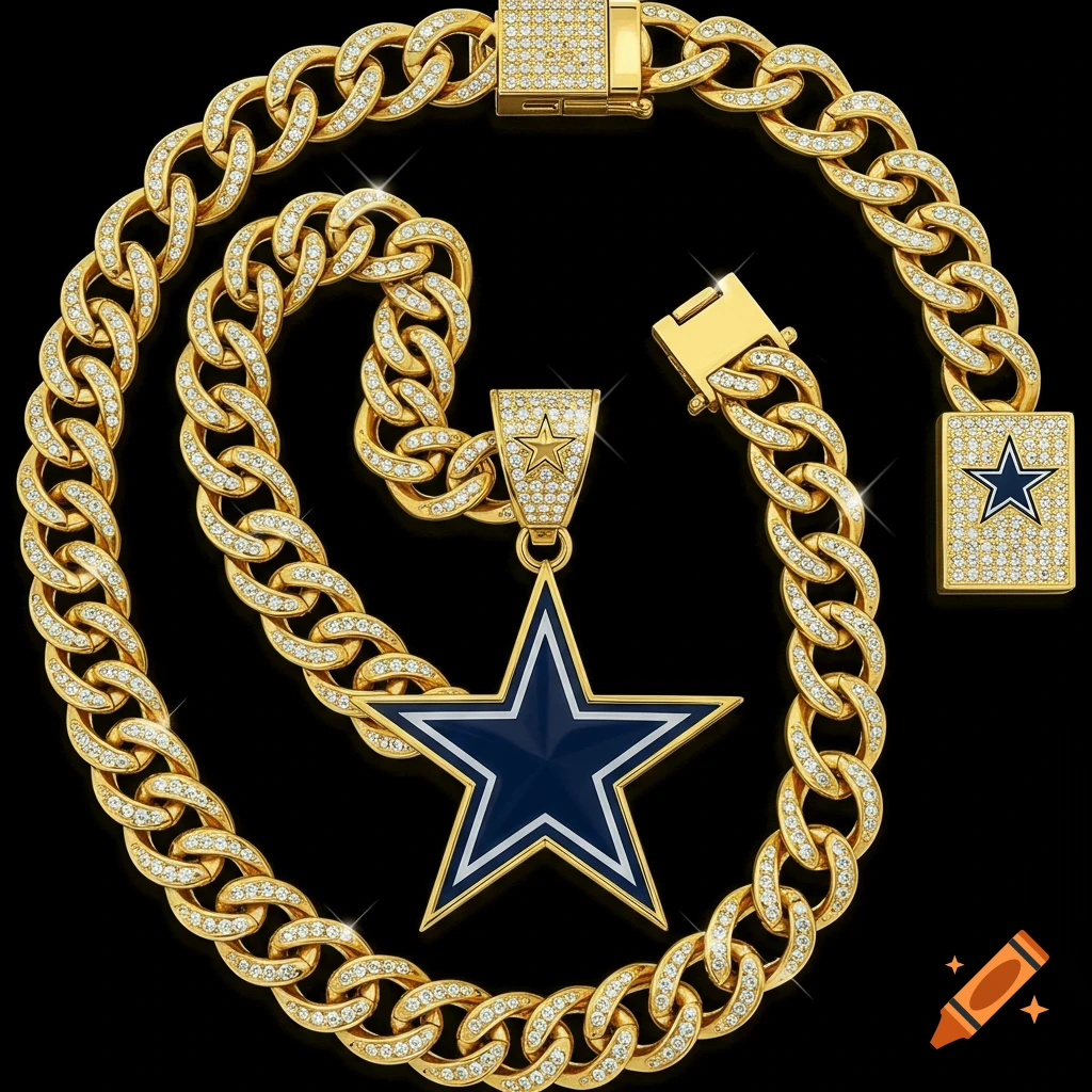 Dallas Cowboys star logo on gray background on Craiyon