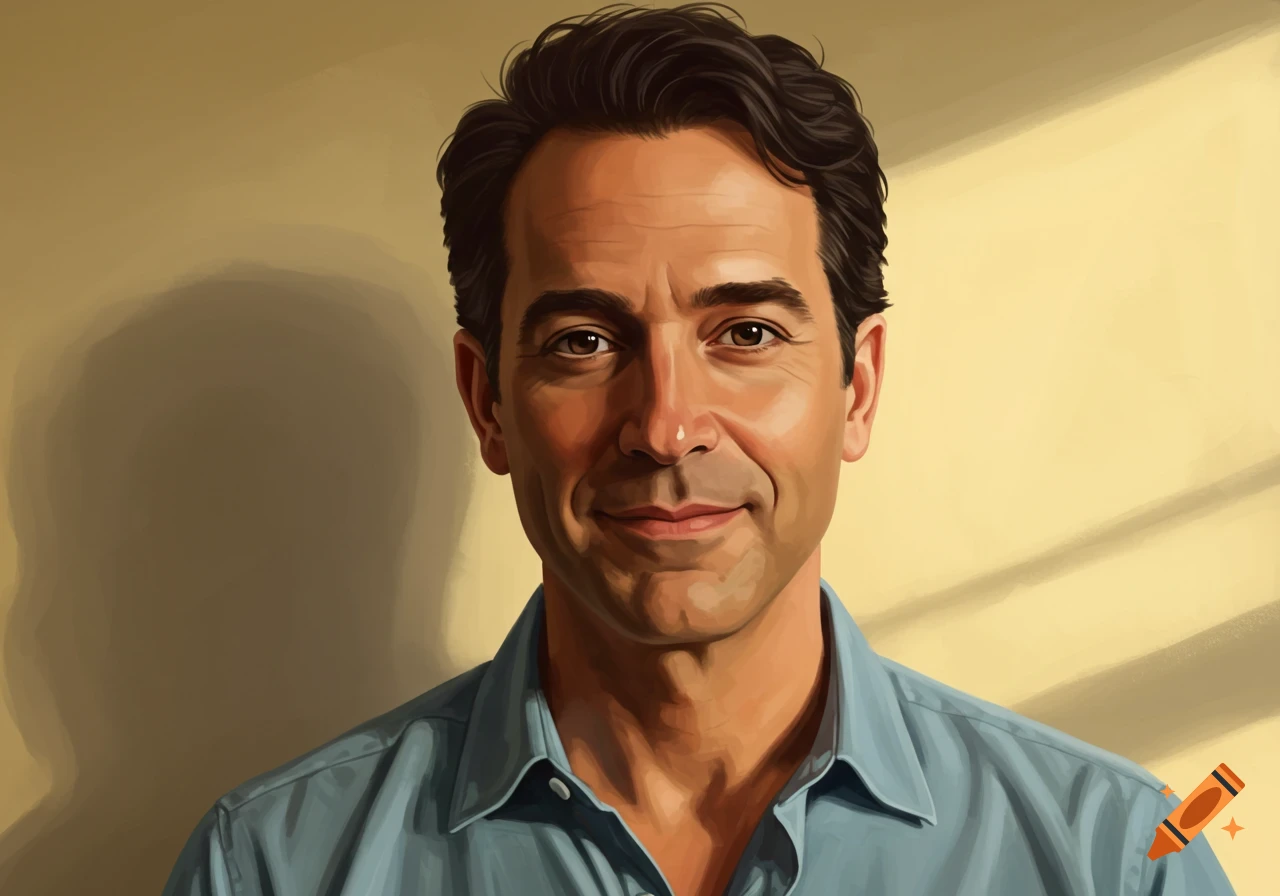 A man is smiling.