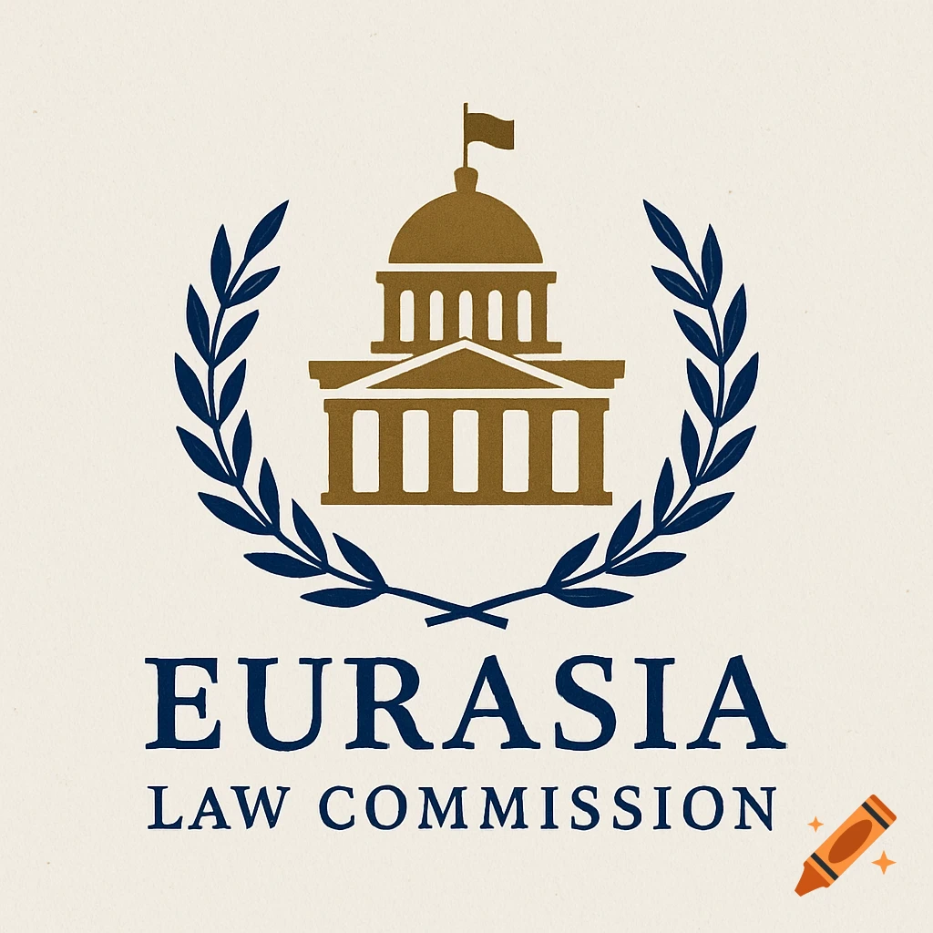 Logo for Eurasia Law Commission with a capitol building and laurel wreath