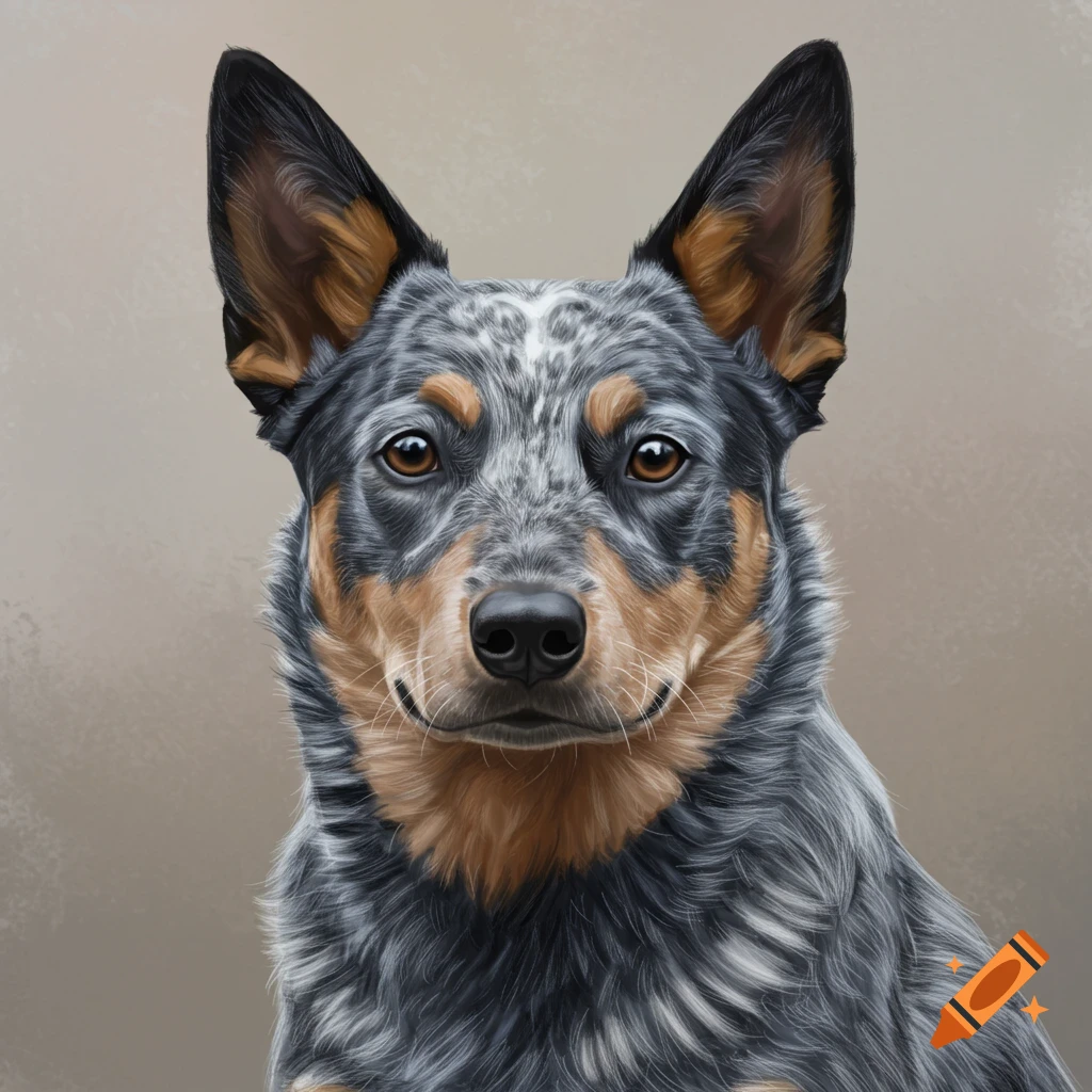 A blue heeler dog looking ahead