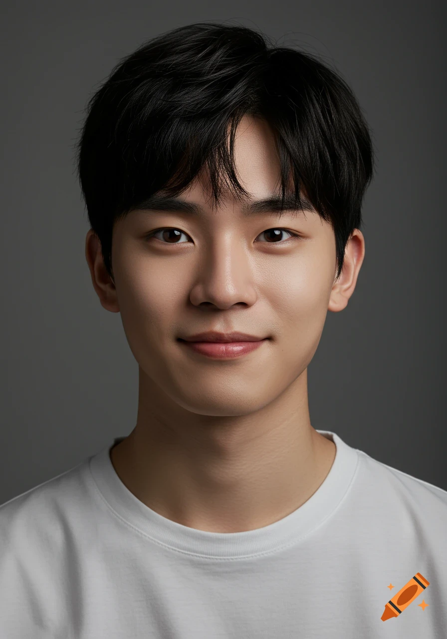 Close-up photorealistic portrait of a young man.