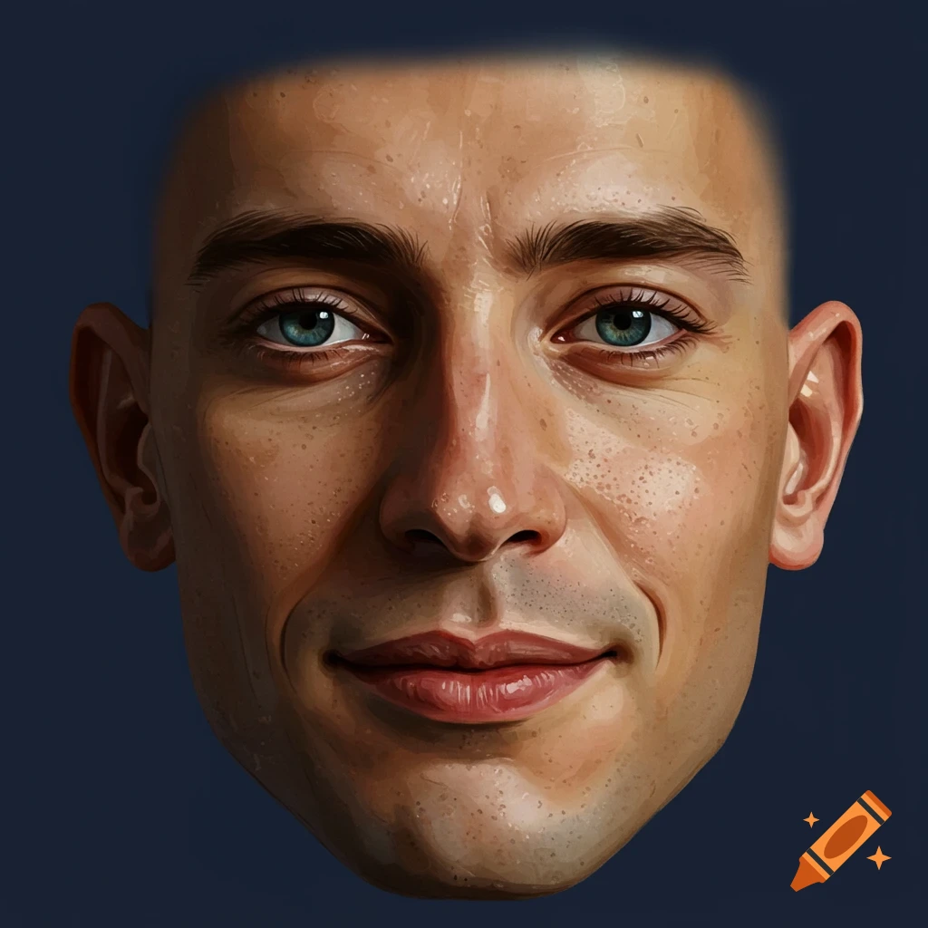Close-up of a man's face.