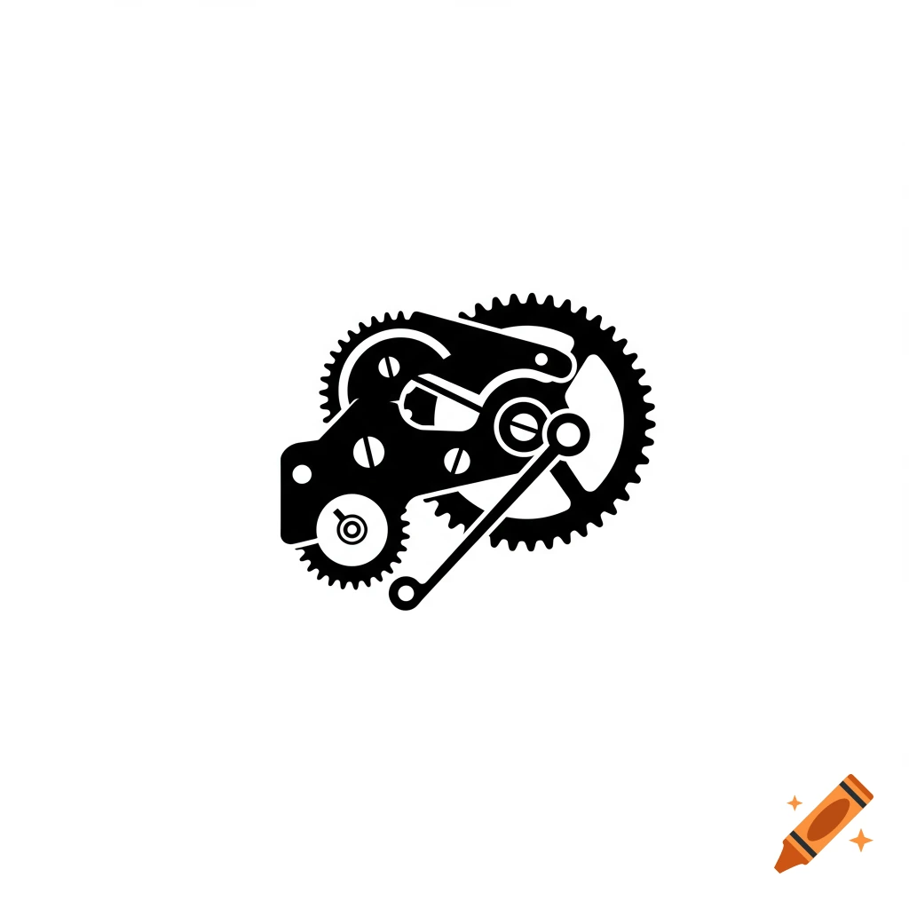Black and white illustration of a watch escapement mechanism.