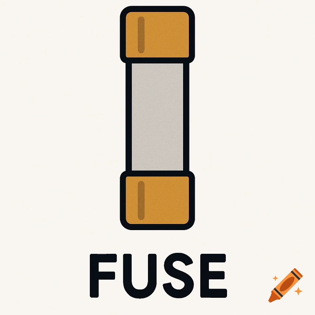 Illustration of a fuse with the word FUSE below it