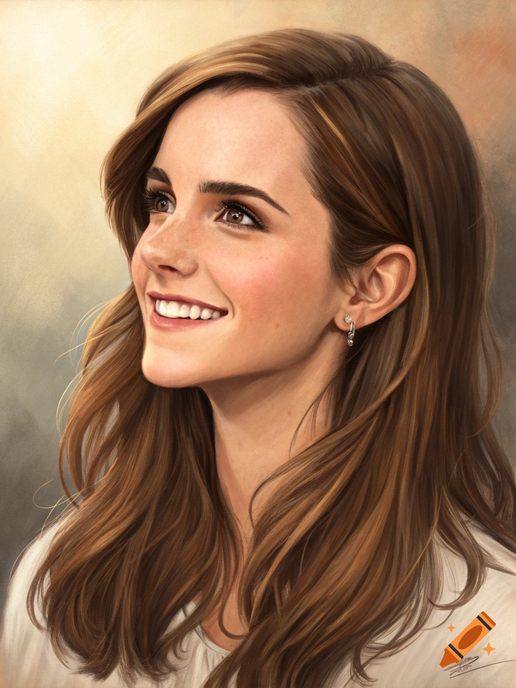 Portrait of Emma Watson smiling