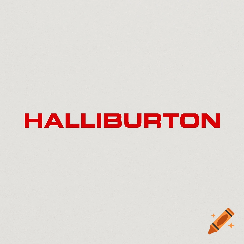Red text 'HALLIBURTON' on a light background