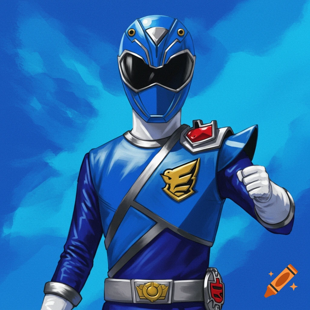 The Blue Kyuranger Ranger in suit