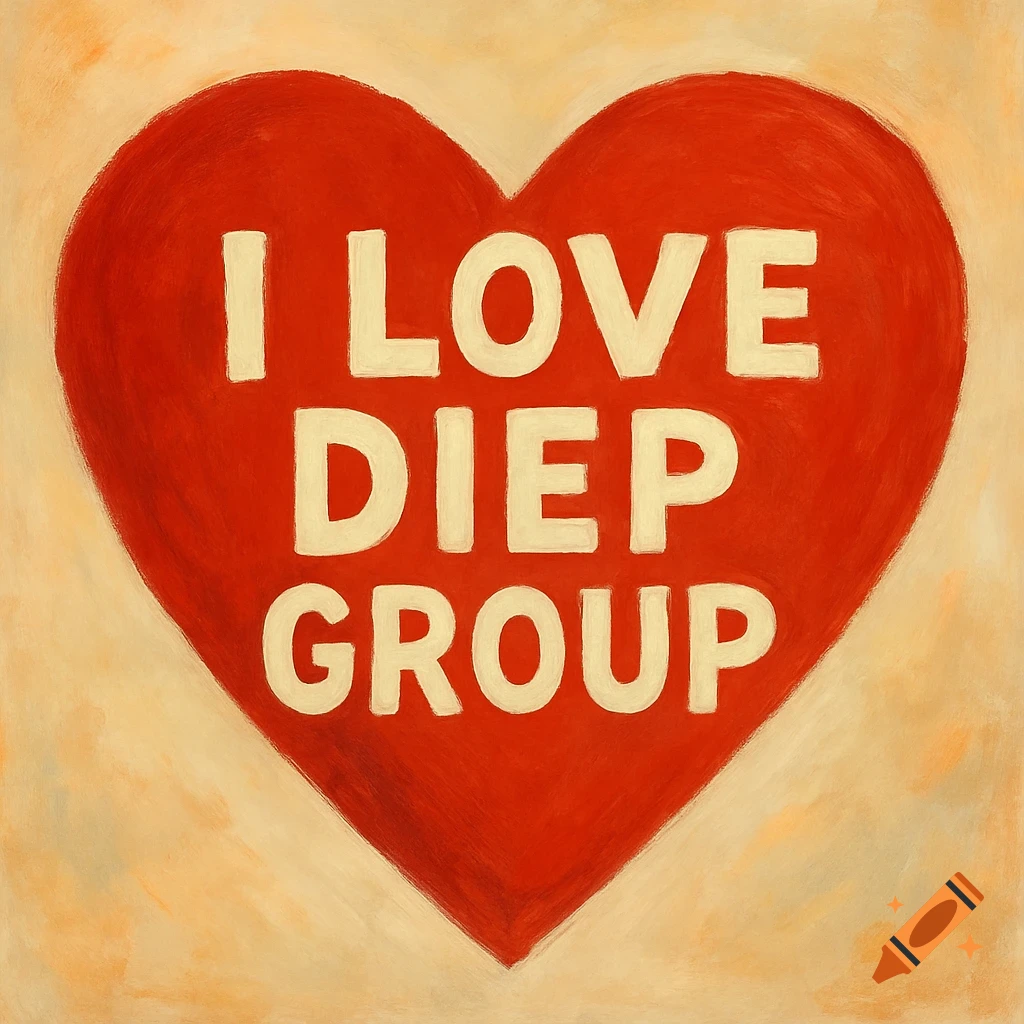 A red heart with the text 'I LOVE DIEP GROUP'.