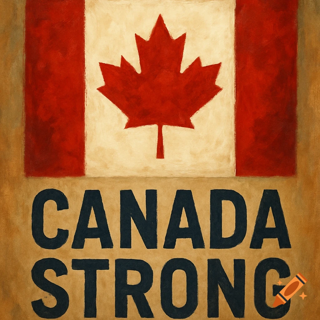 A Canadian flag above the text 'CANADA STRONG'.