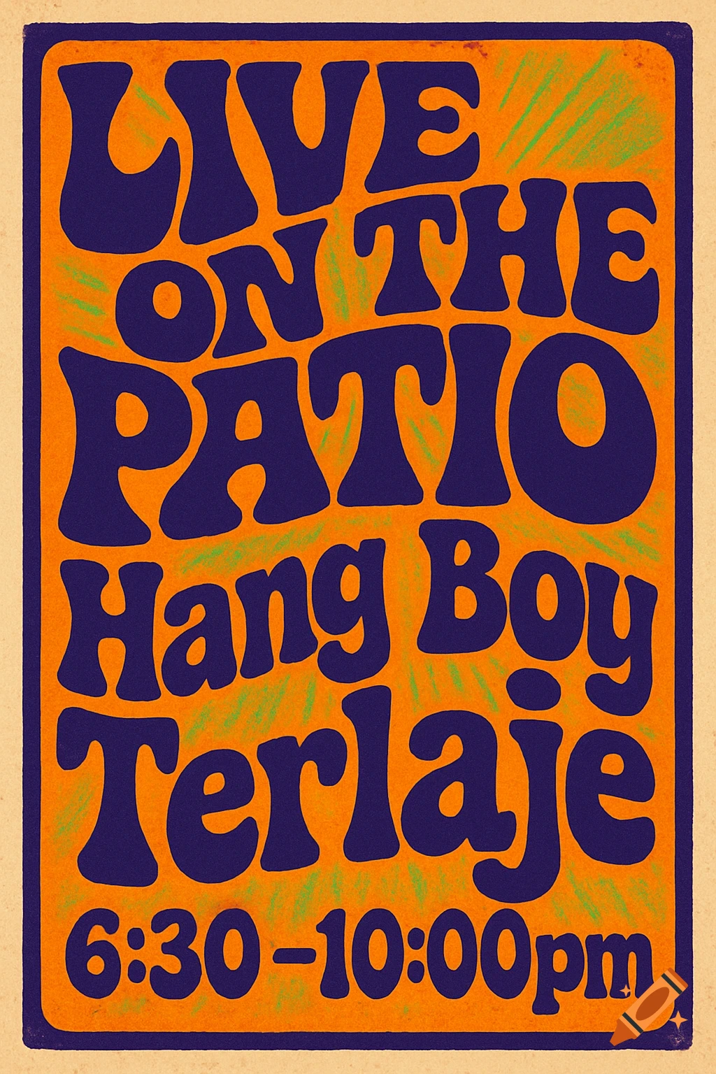 1970s-style-psychedelic-concert-poster-for-hang-boy-terlaje-at-live-on