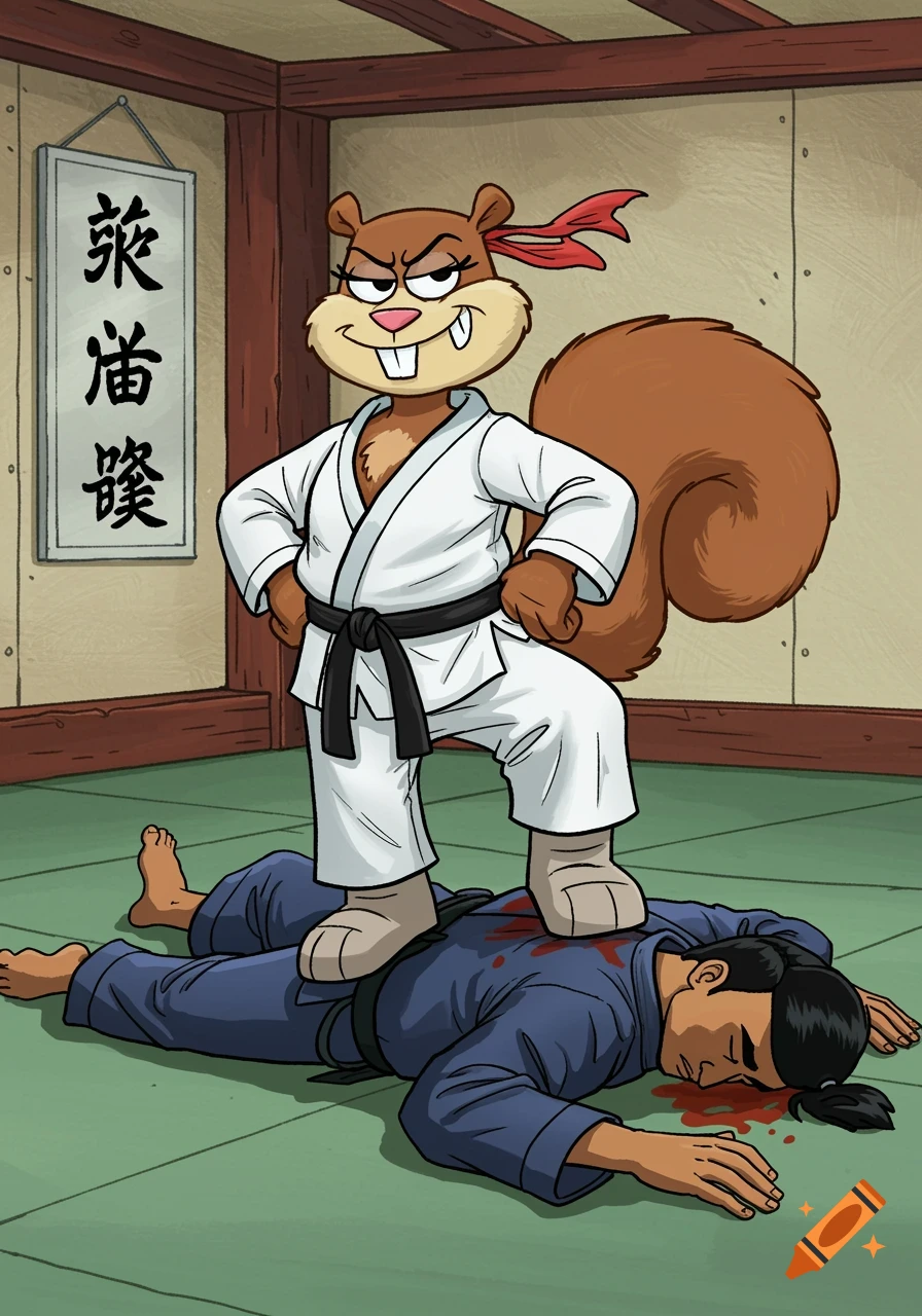 Sandy Cheeks Karate øya