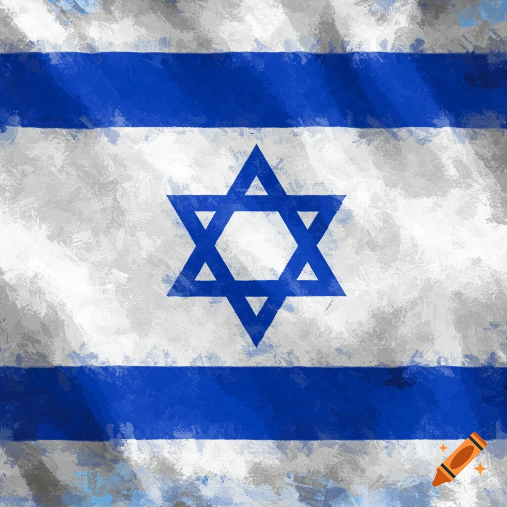 The Israeli flag.