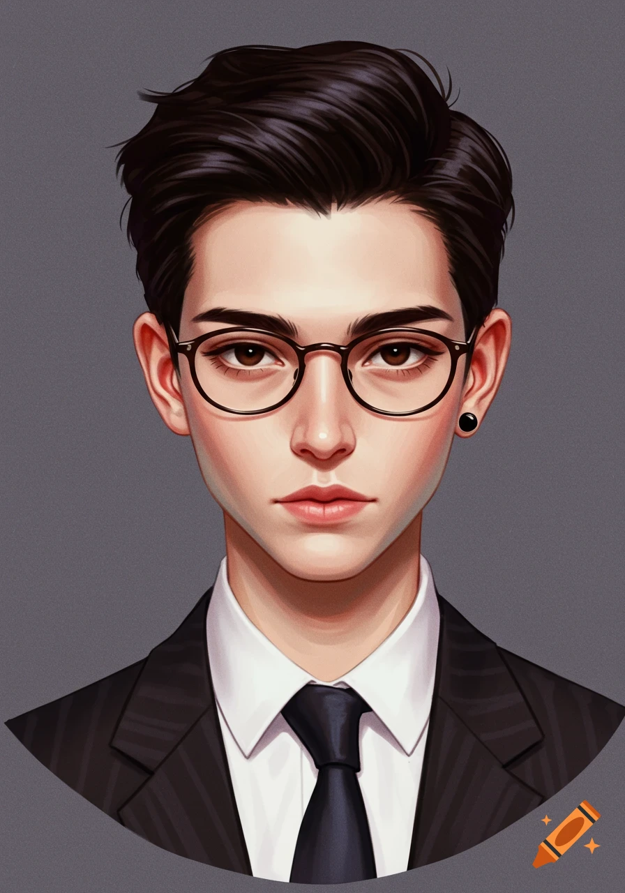Portrait of a person in a suit and glasses