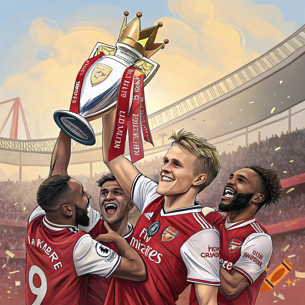 black-and-white-photo-of-a-football-team-lifting-a-large-trophy-on-a