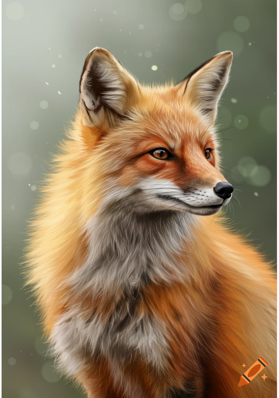Close-up of a red fox looking right