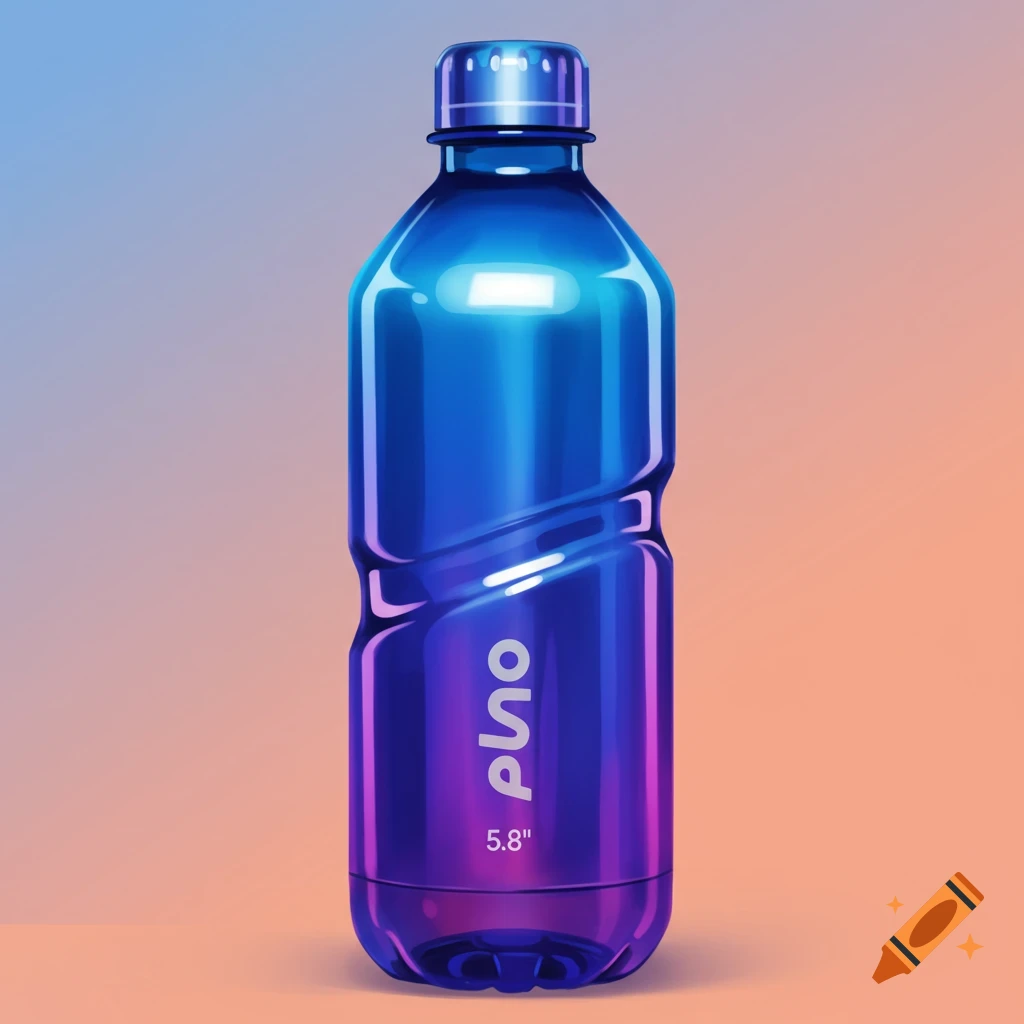 Glossy blue and purple bottle with 'pho' and '5.8"' text.